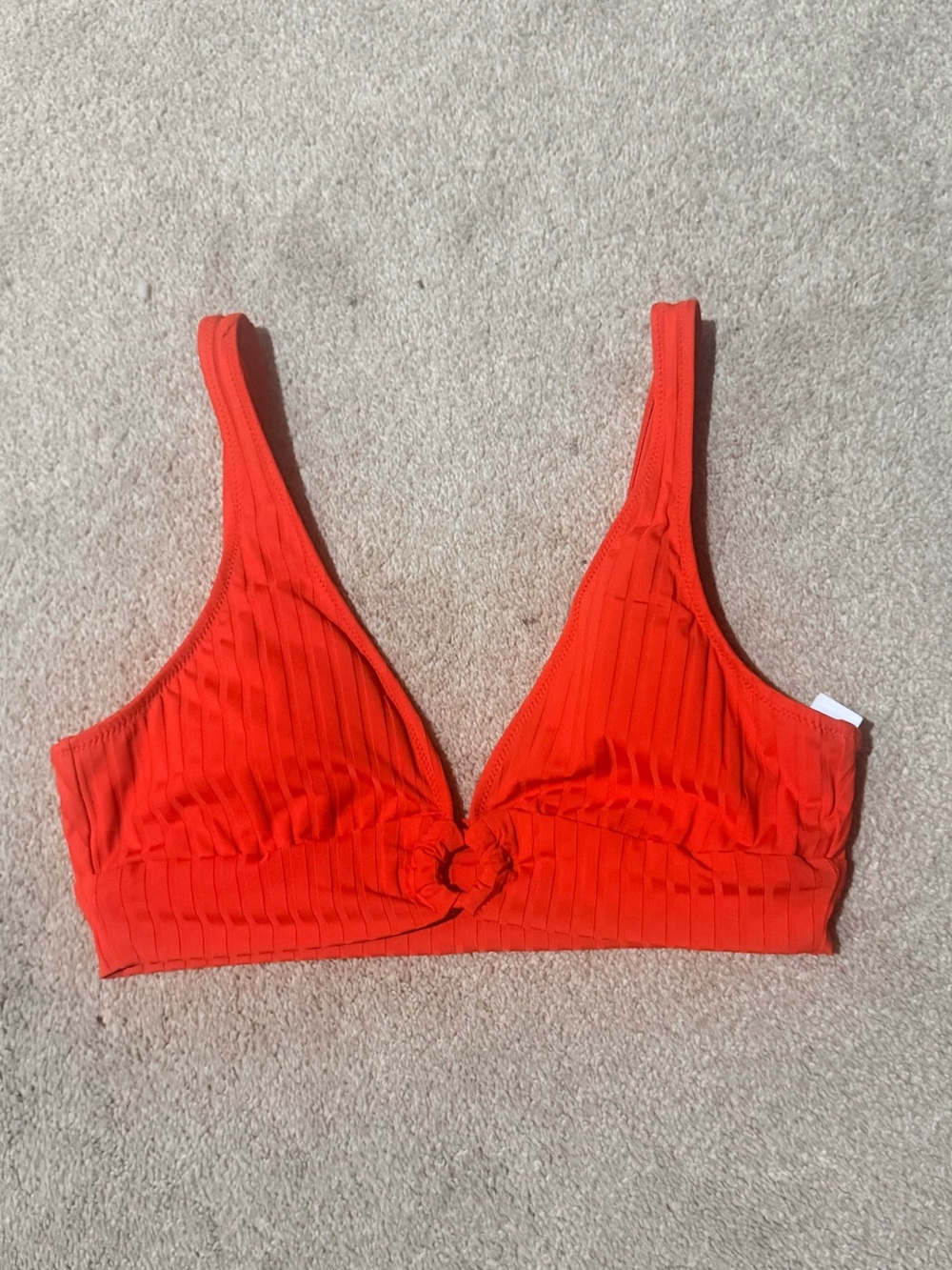 Aerie Red Orange Plunge Swim Bikini Top Size M
